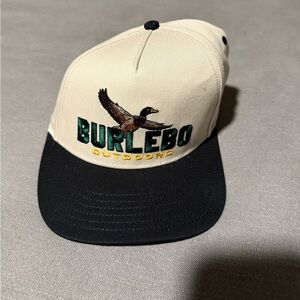 BURLEBO Duck Embroidered Black and Cream Hat